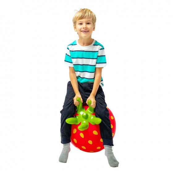 skippybal Jumpy Fruits Strawberry 55 cm rood