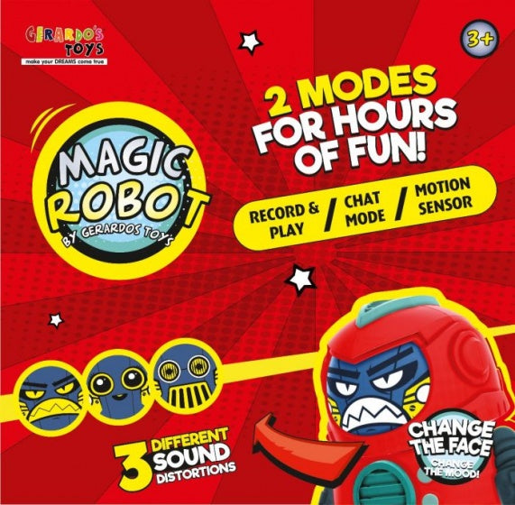 speelfiguur Magic Robot 10 cm rood