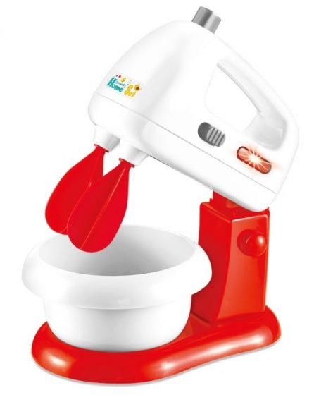 speelgoedmixer licht en geluid 20 cm rood/wit