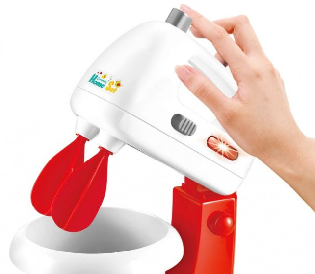 speelgoedmixer licht en geluid 20 cm rood/wit