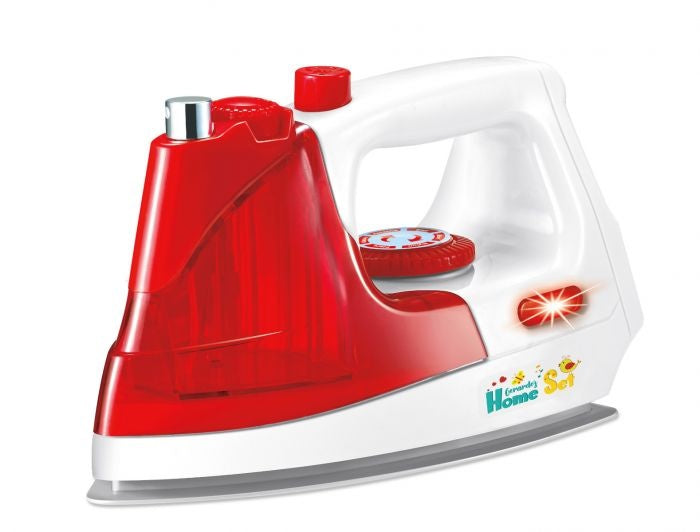 kinderstrijkijzer sproeifunctie 18 cm rood/wit