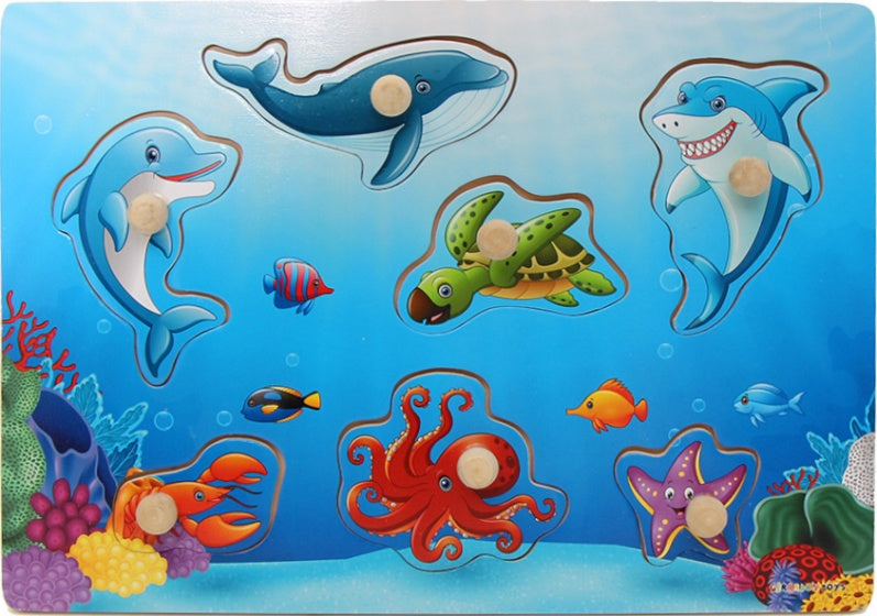 vormenpuzzel oceaan hout 7 stukjes