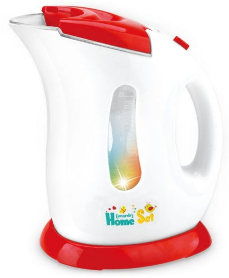 waterkoker met licht en geluid 20 cm rood/wit