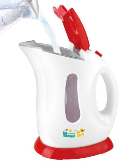 waterkoker met licht en geluid 20 cm rood/wit