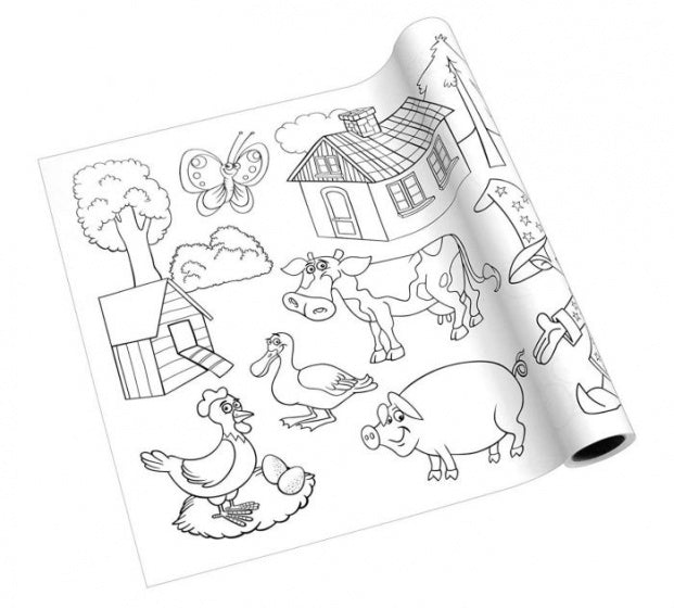 zelfklevende kleurplaat Jolly Rolly 30 x 400 cm wit