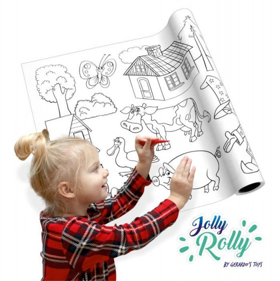 zelfklevende kleurplaat Jolly Rolly 30 x 400 cm wit