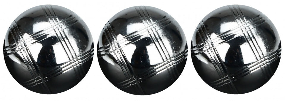 Jeu De Boules Set 3 Ballen Chroom 3 Strepen