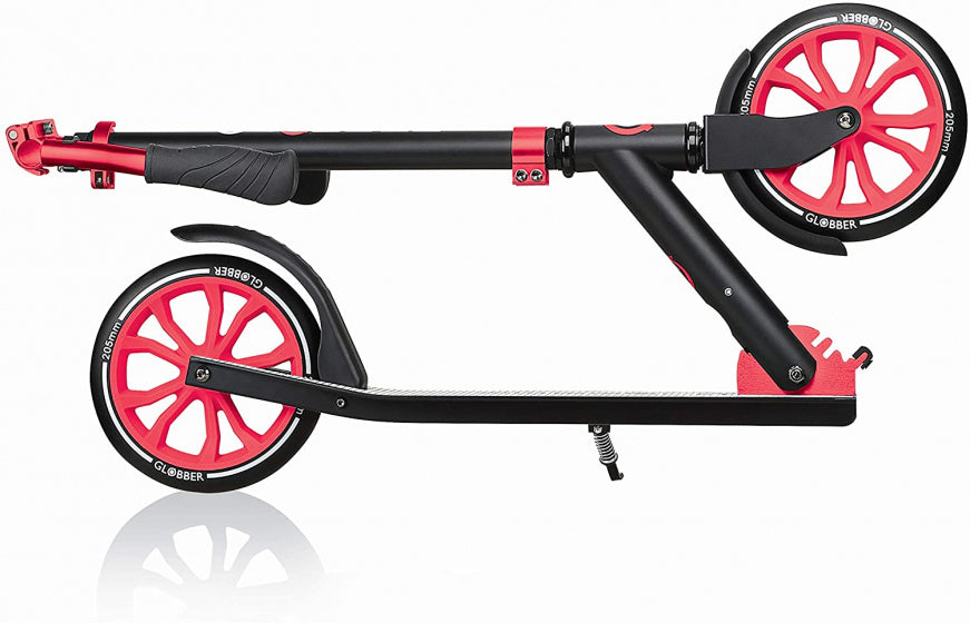 2-wiel vouwstep Junior Voetrem Rood/Zwart