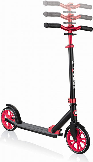 2-wiel vouwstep Junior Voetrem Rood/Zwart
