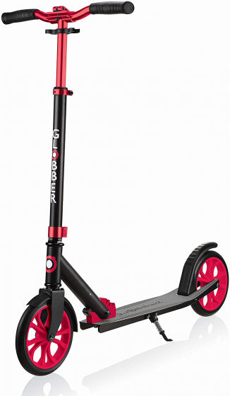 2-wiel vouwstep Junior Voetrem Rood/Zwart