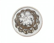 bloemetje bakvorm 10 x 4 cm blank staal