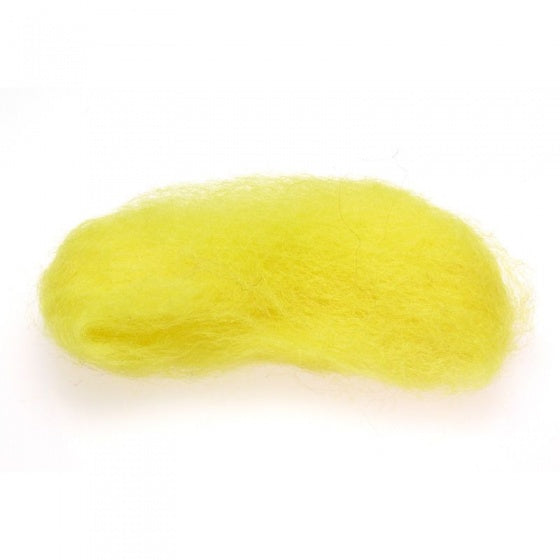 gekaarde wol 25 gram geel