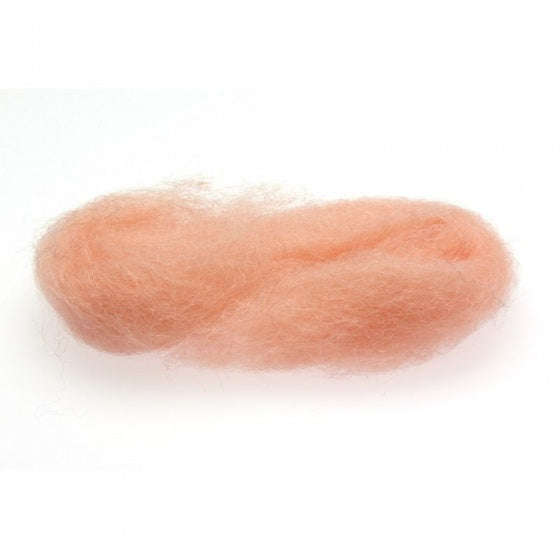 gekaarde wol 25 gram zalmroze
