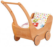 poppenwagen met kussens 68 x 28 cm blank