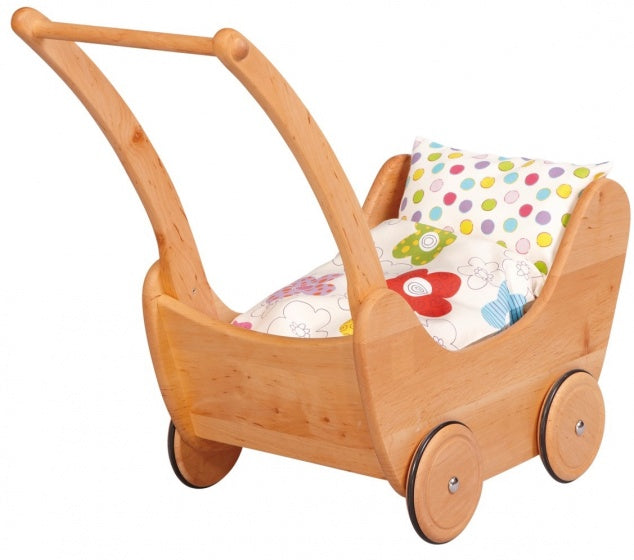 poppenwagen met kussens 68 x 28 cm blank