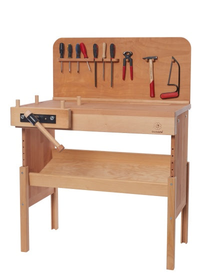 werkbank wand bruin hout junior 78 x 38 x 5 cm