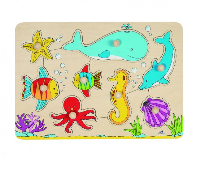 Houten Puzzel Zeedieren 8-Delig