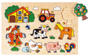 vormenpuzzel Boerderij junior hout 9 stukjes