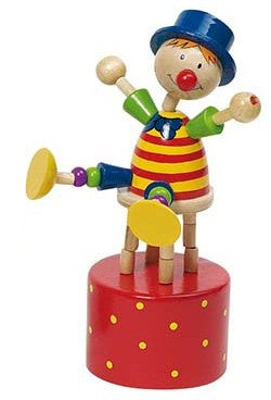 Drukfiguren Clown Blauwe Muts
