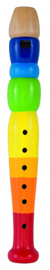 Houten Blokfluit: Regenboog 20 cm