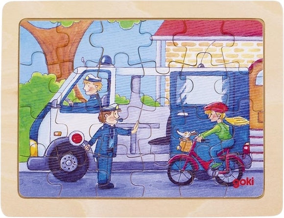houten legpuzzel Politie 19 x 14