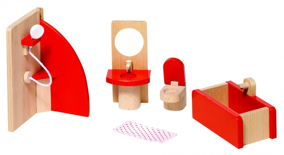Houten Poppenhuis Badkamer 5-Delig