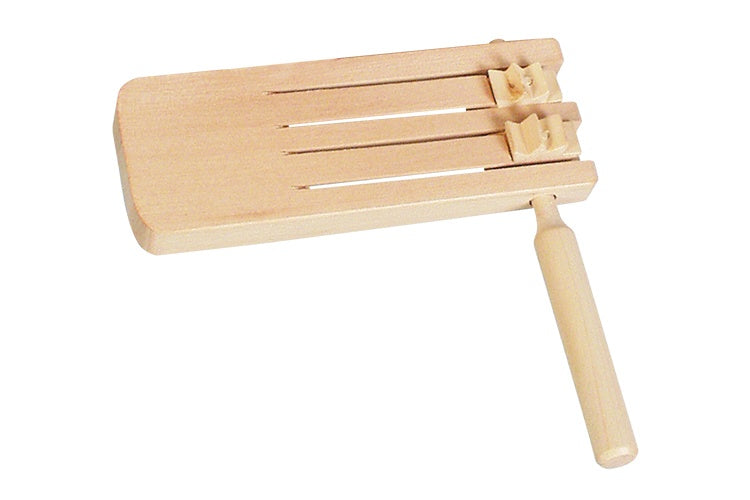 houten ratel blank dubbel 16 cm