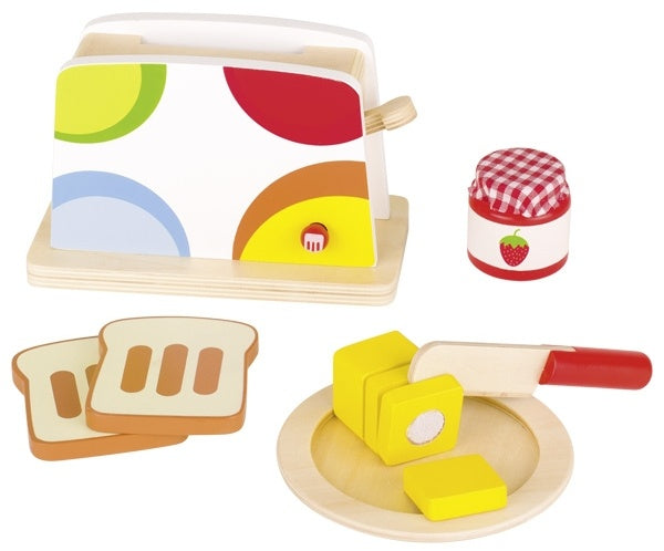 houten broodrooster set 10-delig