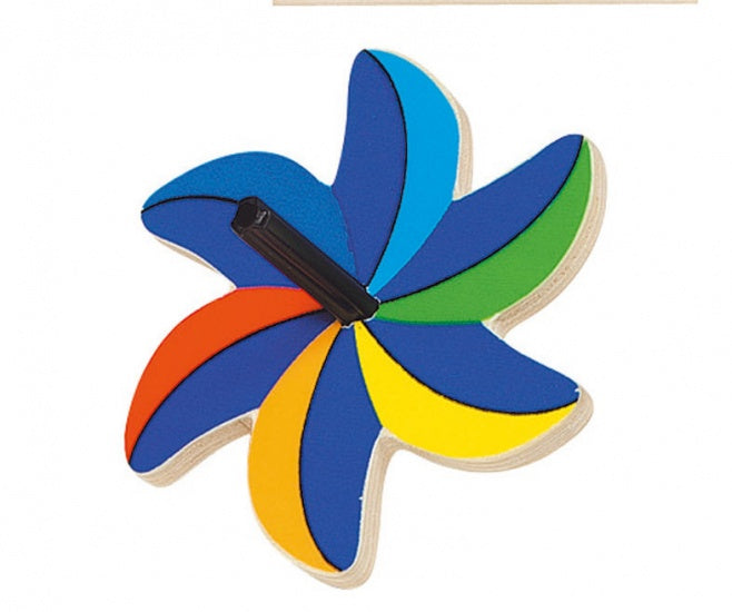 houten tol Bloem 7 cm