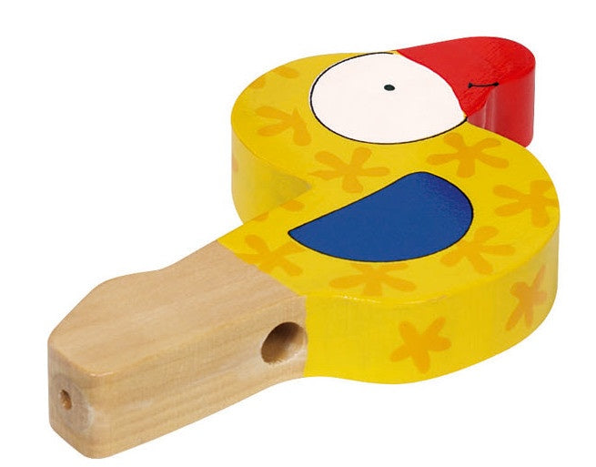 Houten Vogeltoeter: Geel 9