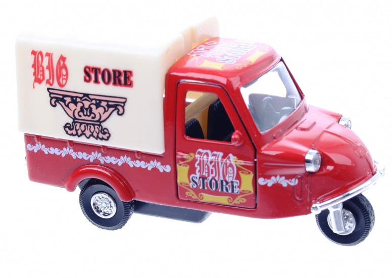 Metalen Auto: Driewieler 10 cm Rood