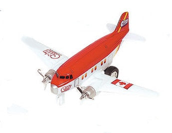 Metalen Vliegtuig 12 cm Rood