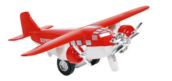 Metalen Vliegtuig 14 cm Rood