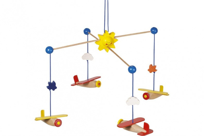 mobiel Vliegtuigen hout junior 31 x 20