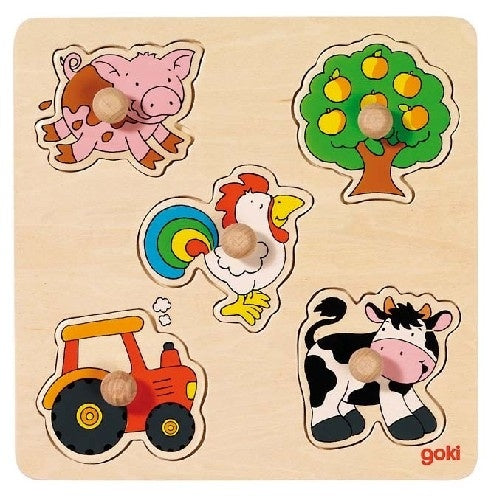 Houten Platteland Puzzel 5-Delig