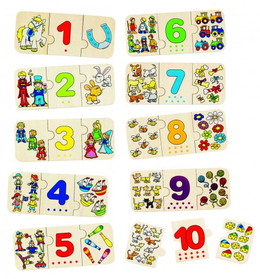 puzzel tellen en rangschikken 30 stukjes