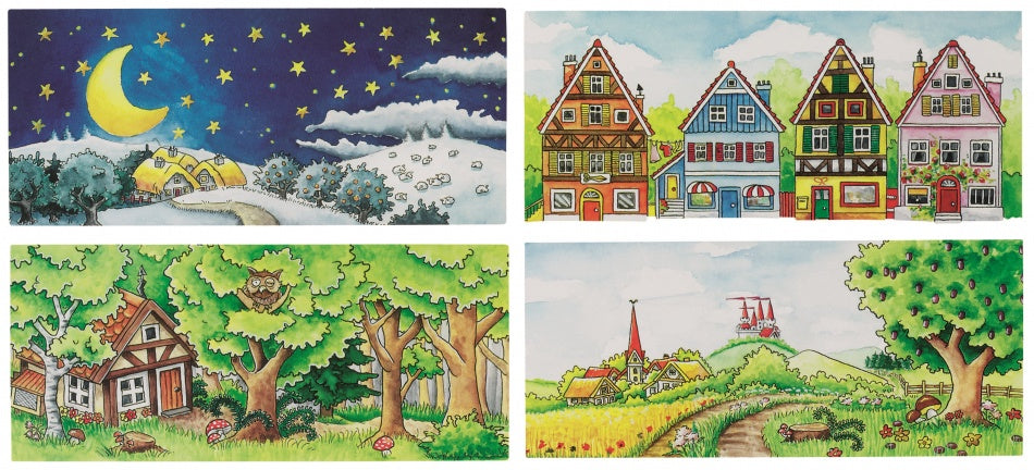 Vingerpoppen Theater Met 5 Decors 28 X 20 X 25 cm