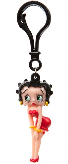 sleutelhanger Betty Boom 11 cm zwart/rood
