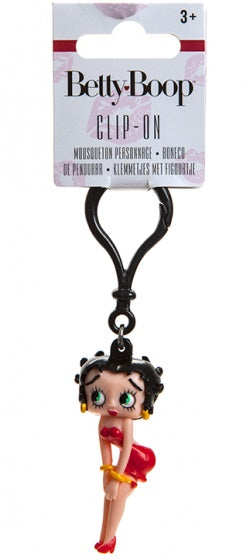 sleutelhanger Betty Boom 11 cm zwart/rood