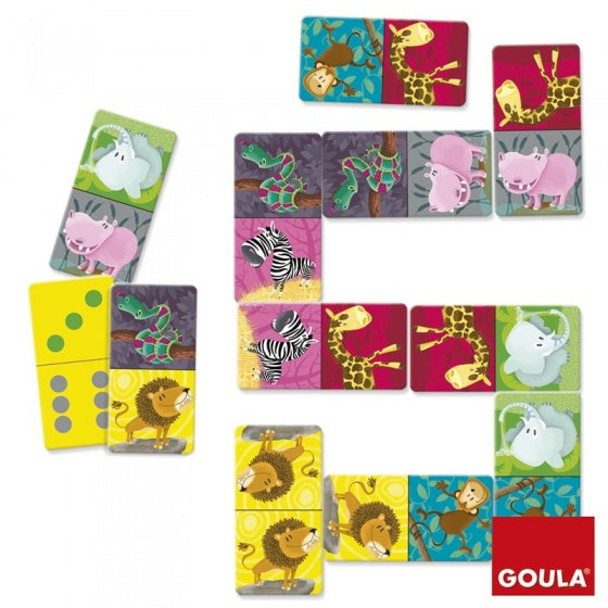 Dominospel jungledieren 28 stenen