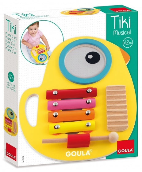 Tiki muziekinstrument 3-in-1 2-delig