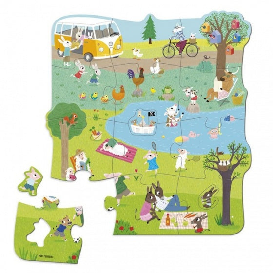 XXL legpuzzel naar buiten 16 stukjes