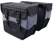 dubbele fietstas 34L zwart/wit