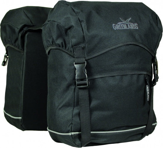 dubbele fietstas Travel 40L zwart