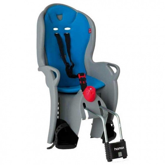 Fietszitje sleepy grijs met blauwe kussen