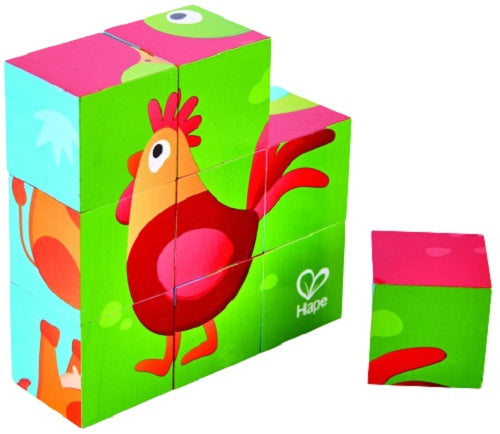 blokkenpuzzel Farm Animal junior hout 9-delig