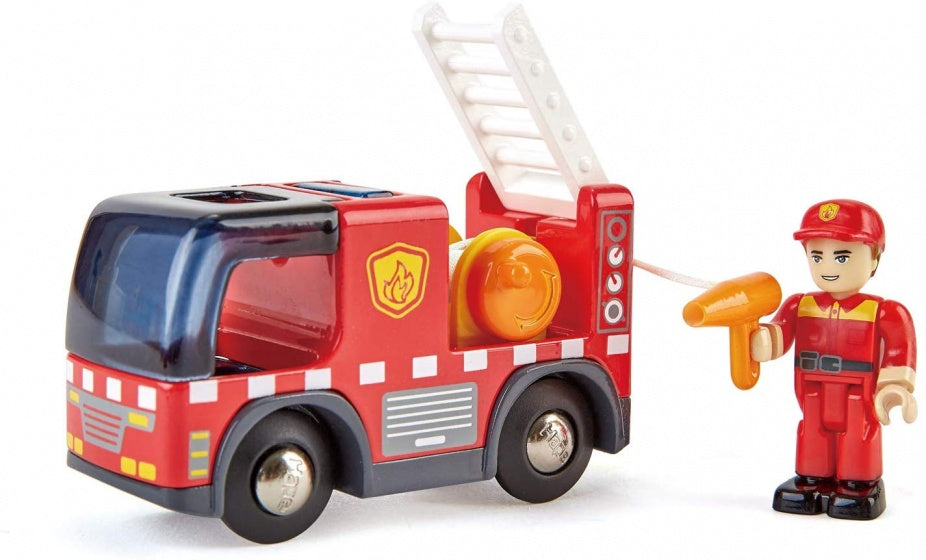 brandweerauto met sirene hout 9