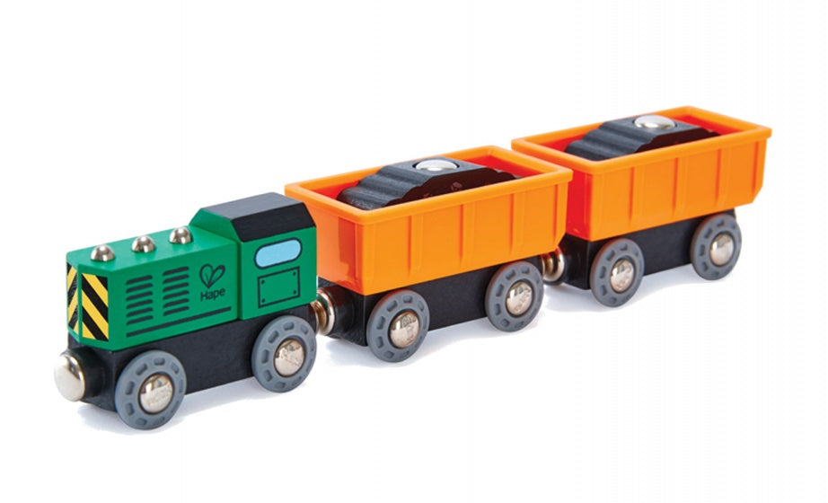 diesel goederentrein 5-delig groen/oranje/zwart