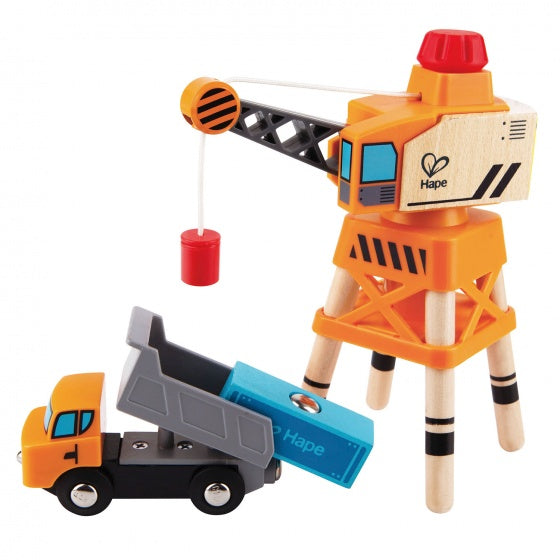 hijskraan met kiepwagen 30 cm oranje