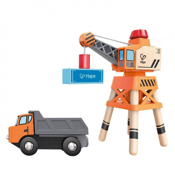 hijskraan met kiepwagen 30 cm oranje